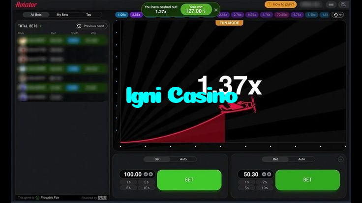 Igni Casino casino presented on mobile device in Pakistan with slots and live games
